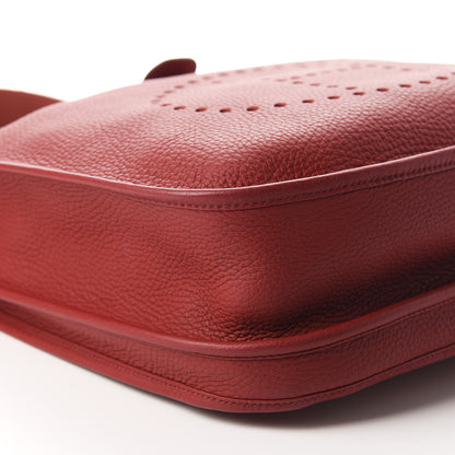 Hermes Taurillon Clemence Evelyne III GM Rouge Garance 6 of 12