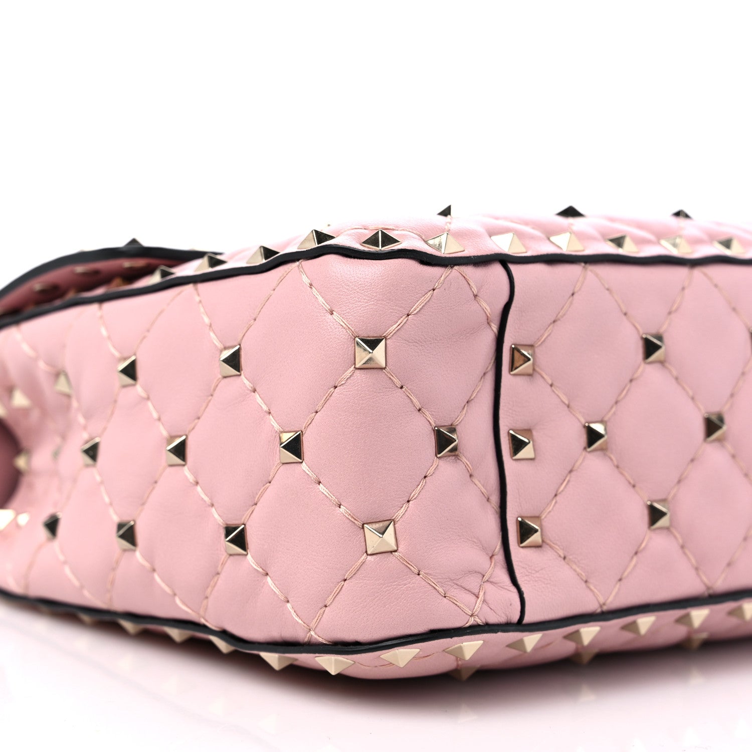 Valentino Garavani Nappa Medium Rockstud Spike Shoulder Bag Water Rose 7 of 8