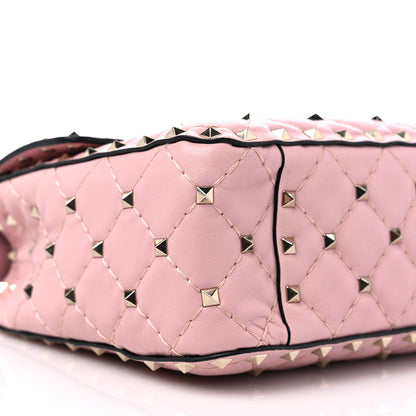Valentino Garavani Nappa Medium Rockstud Spike Shoulder Bag Water Rose 7 of 8
