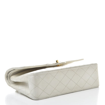 Chanel Lambskin Quilted Medium Double Flap White 4 of 21