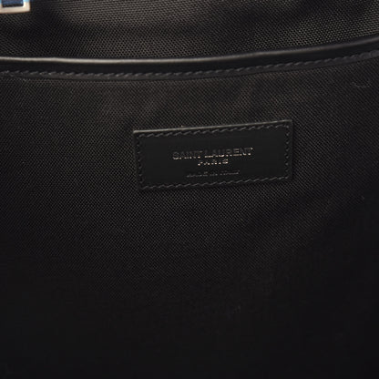 Saint Laurent Glitter Canvas City Backpack Gunmetal 7 of 8