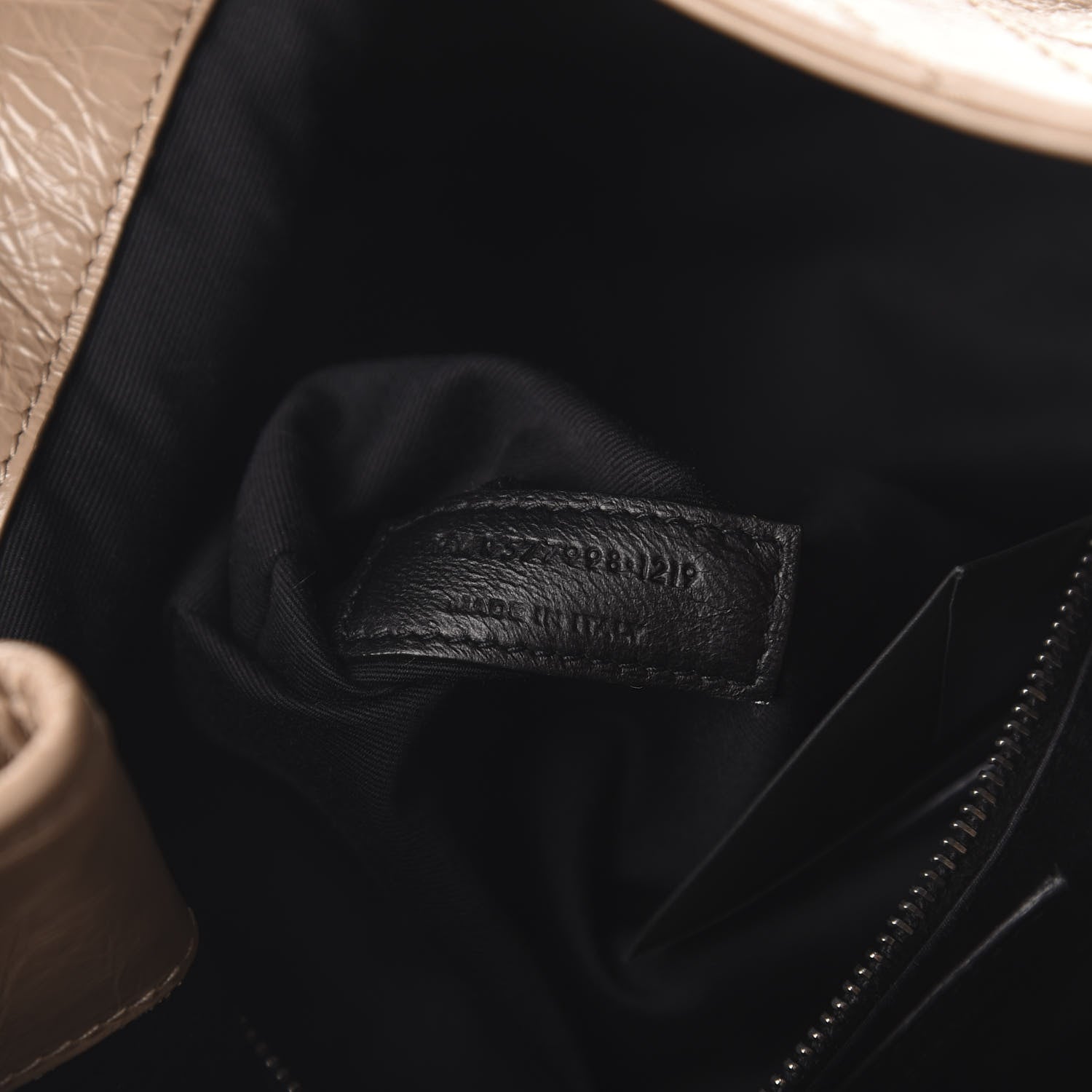 Saint Laurent Crinkled Calfskin Matelasse Monogram Niki Shoulder Bag Gold Sand 6 of 14