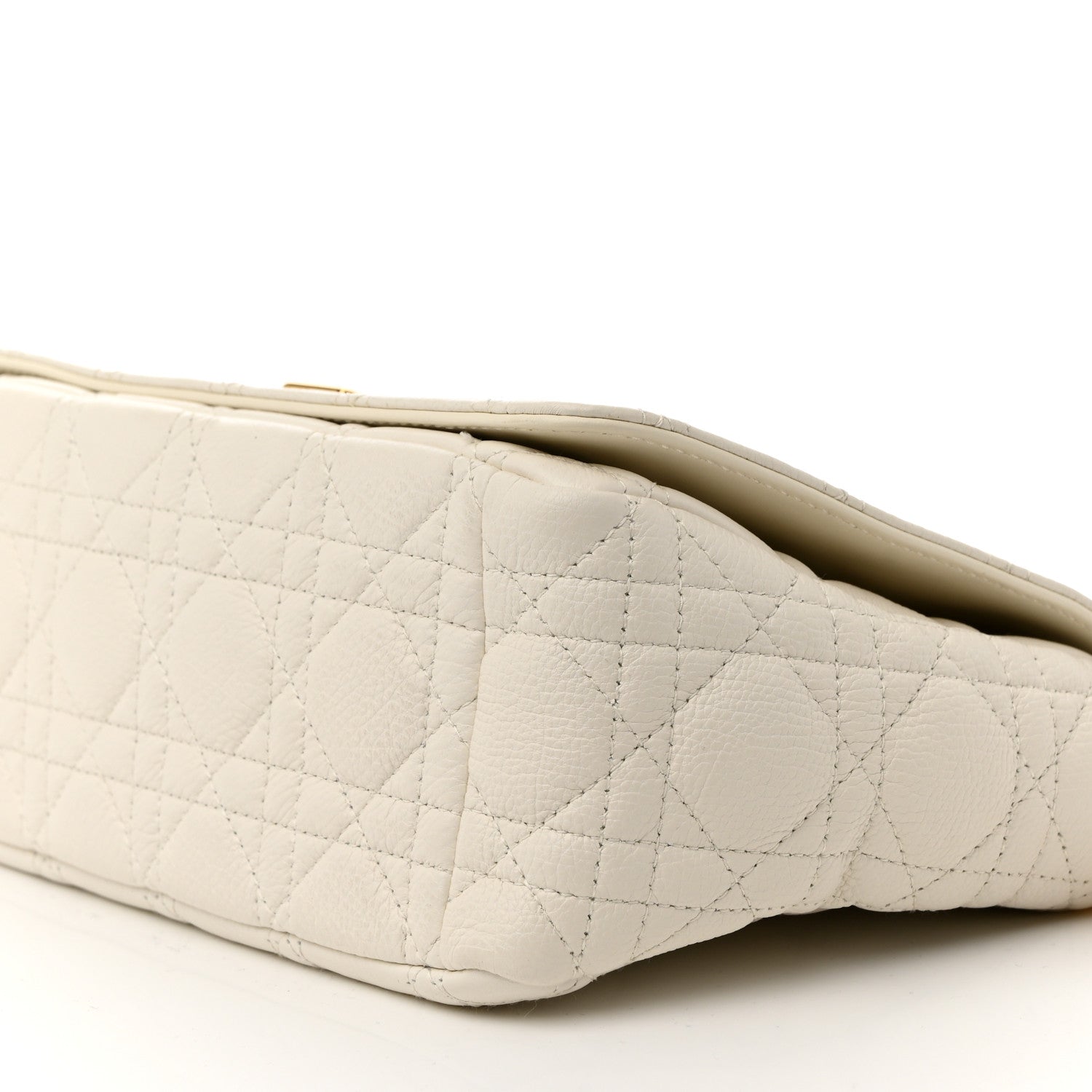 Christian Dior Supple Calfskin Cannage Medium Caro Bag Ivory 10 of 15