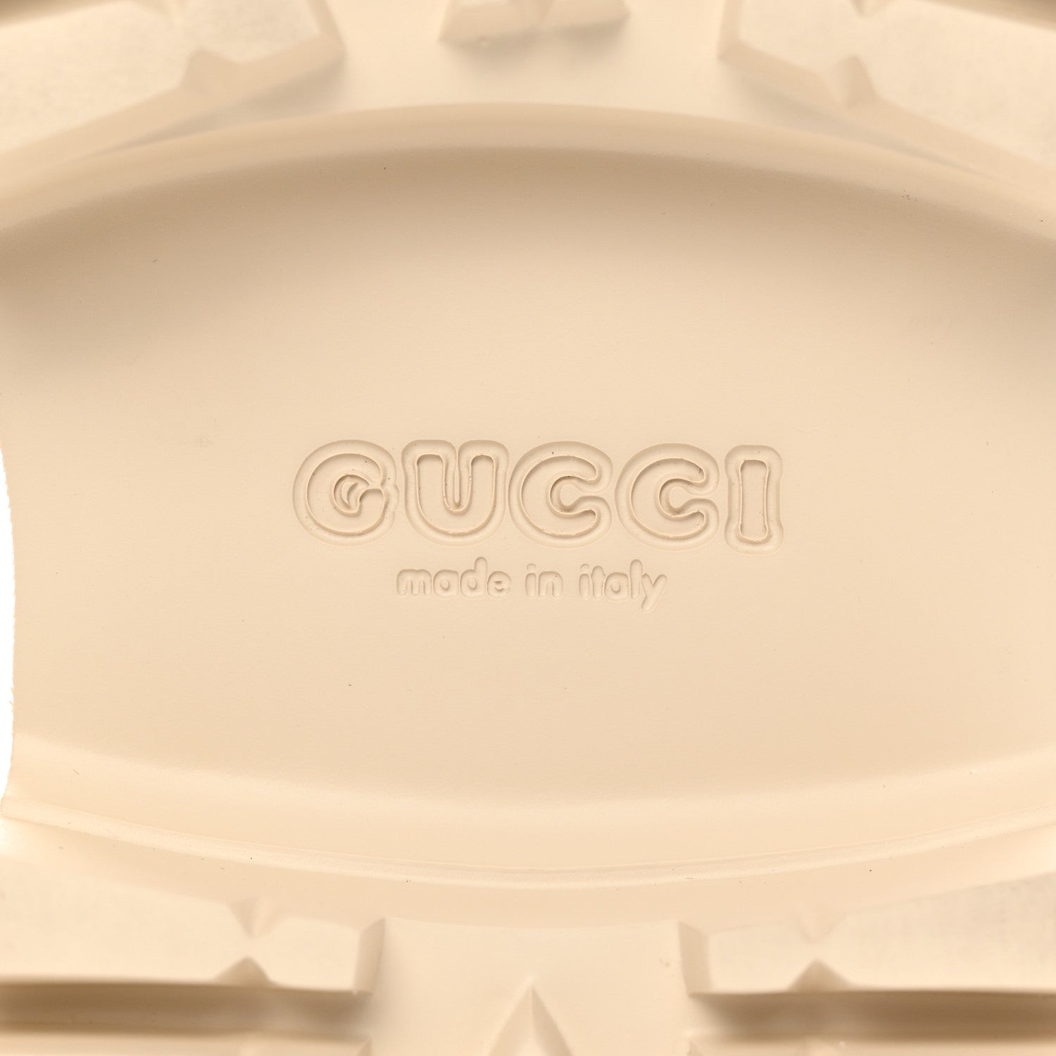 Gucci Rubber GG Monogram Perforated Elea Platform 55mm Lug Sole Sandals 39 Mystic White 6 of 18
