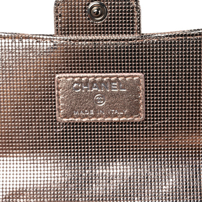 Chanel Metallic Calfskin Quilted Pixel Effect Large Flap Wallet Pinky Gold 6 of 11