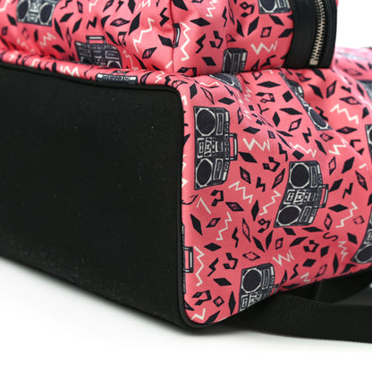 Saint Laurent Canvas Radio Print City Backpack Pink 11 of 11