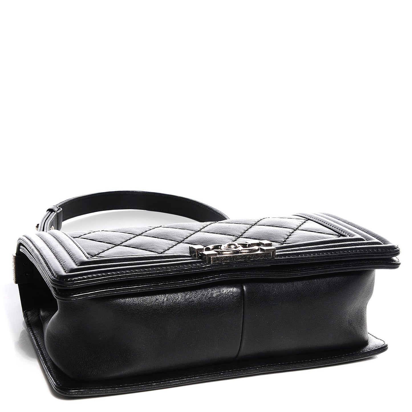 Calfskin Quilted Medium Boy Flap Black