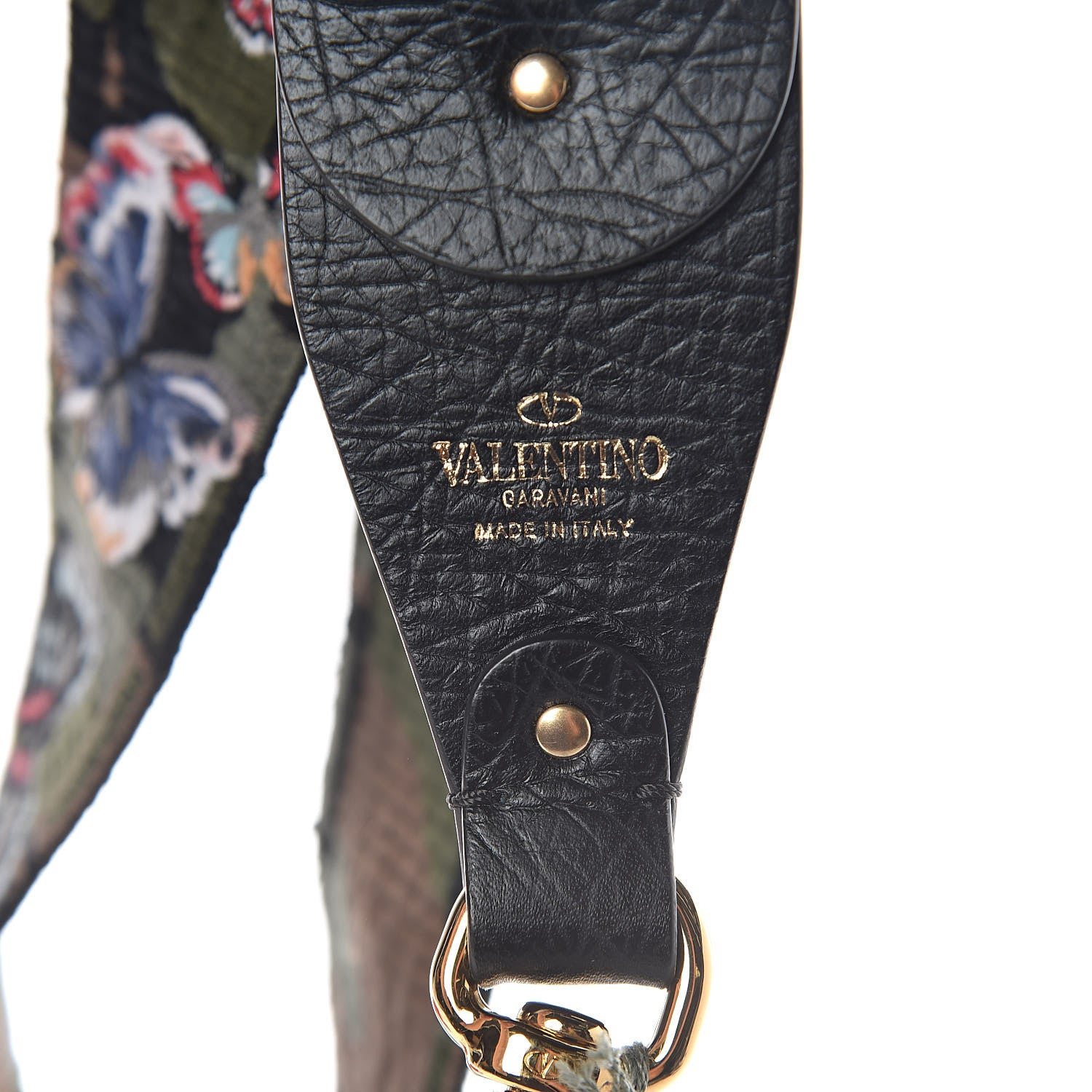Valentino Garavani Canvas Camubutterfly Rockstud Guitar Strap Multicolor 3 of 4