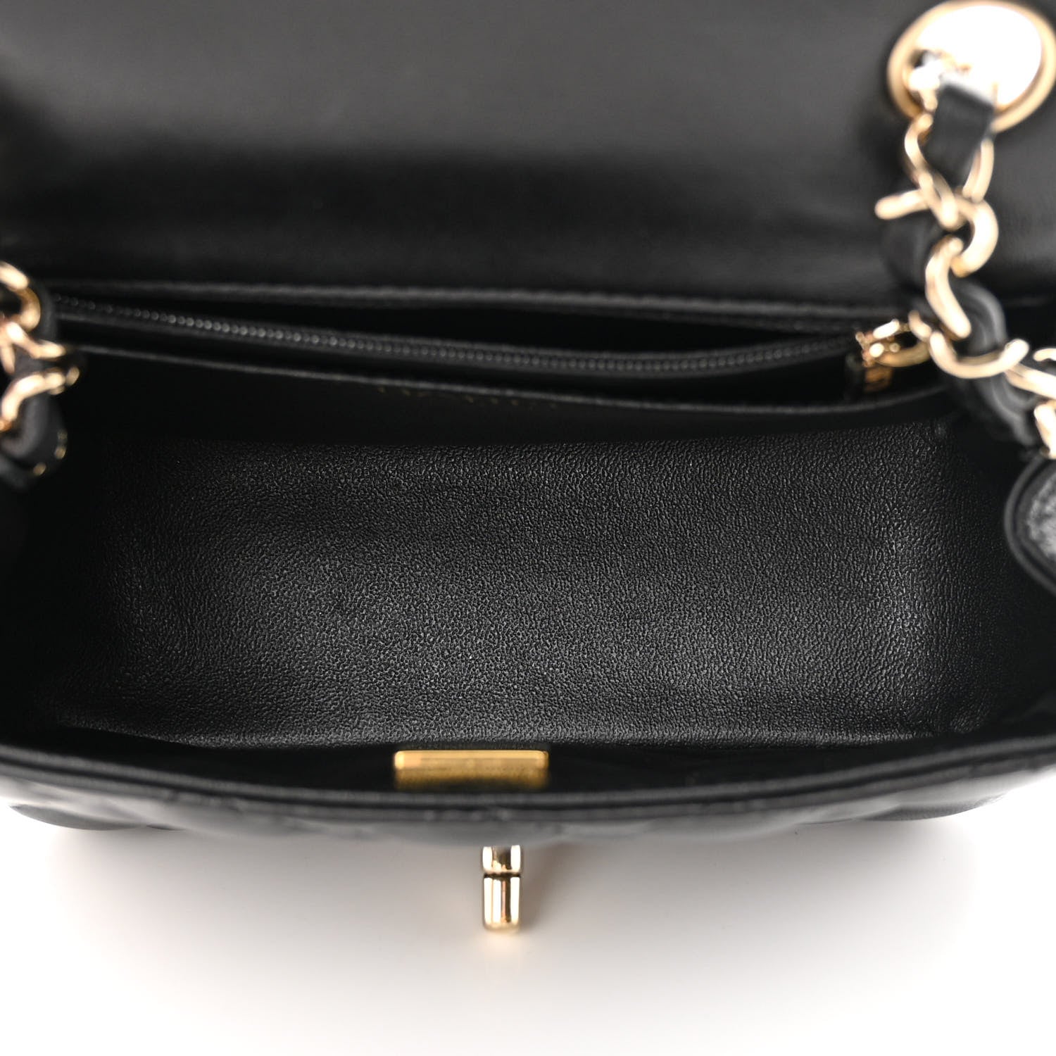 Chanel Lambskin Quilted Mini Square Flap Black 6 of 12