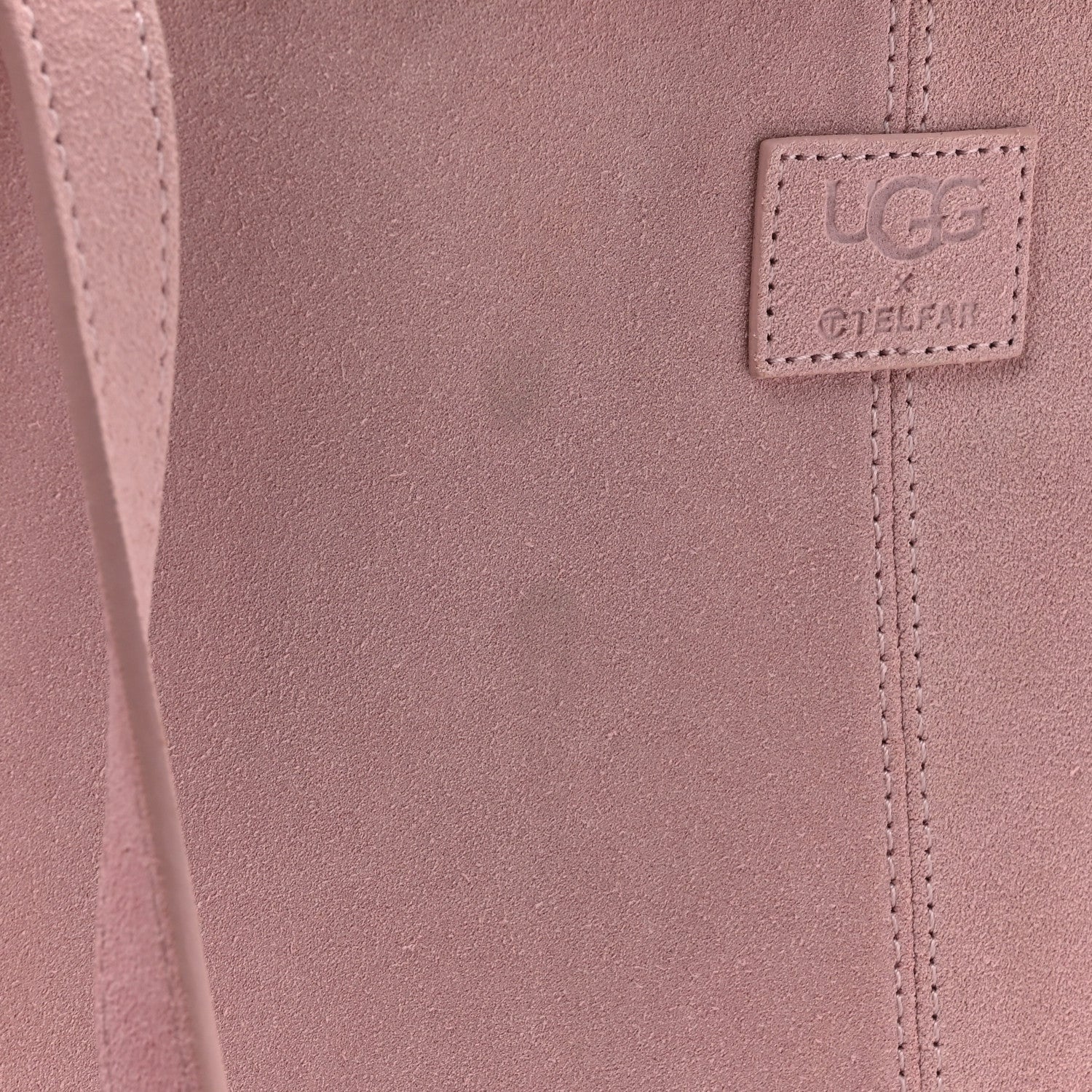 Telfar X UGG Suede Shearling Large Shopping Bag Pink 10 of 10