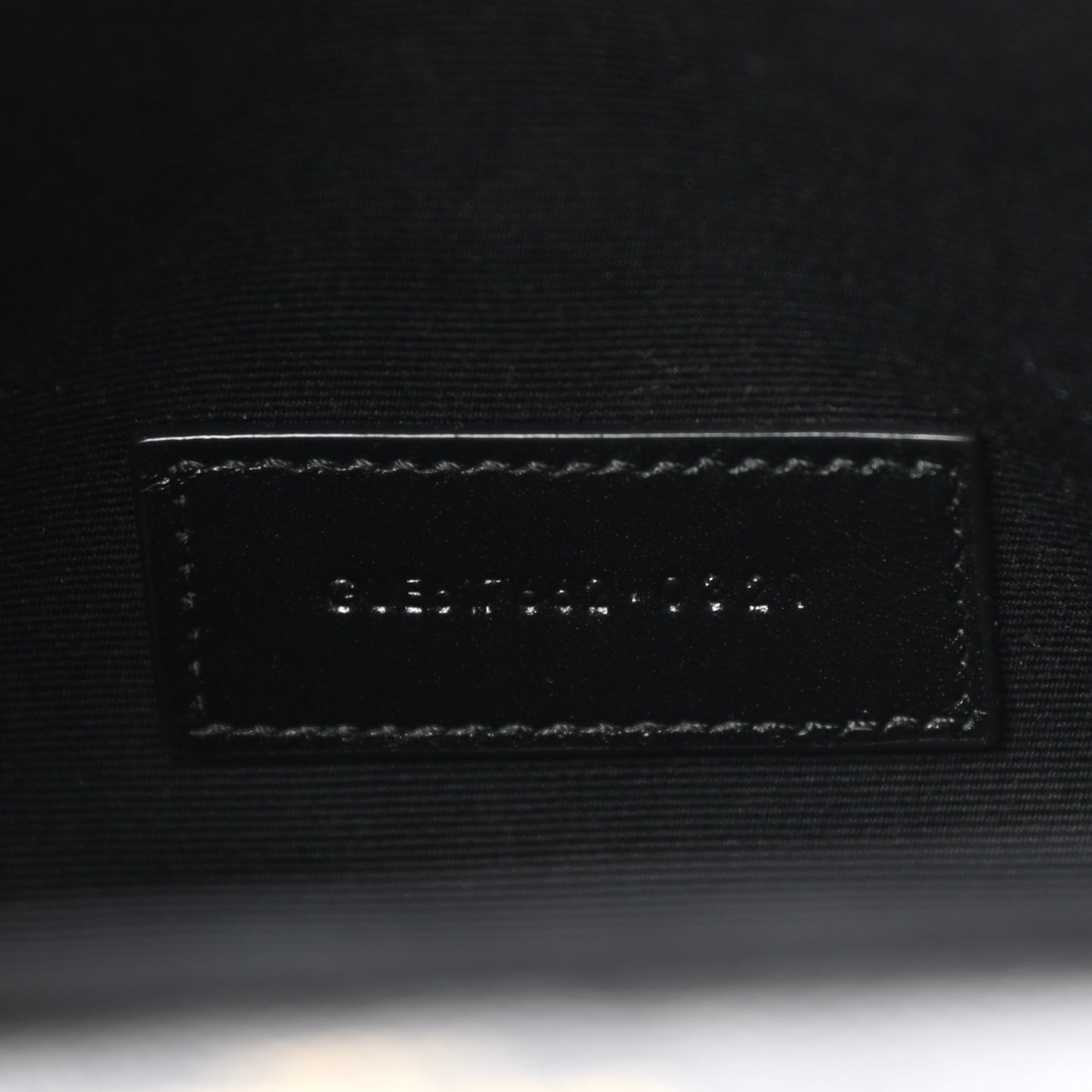 Grain De Poudre Matelasse Chevron Monogram Envelope Clutch Black