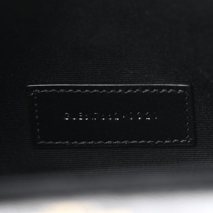 Saint Laurent Grain De Poudre Matelasse Chevron Monogram Envelope Clutch Black 8 of 8