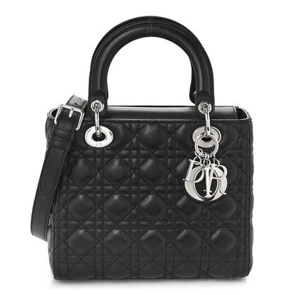Christian Dior Lambskin Cannage Medium Lady Dior Black 1 of 9