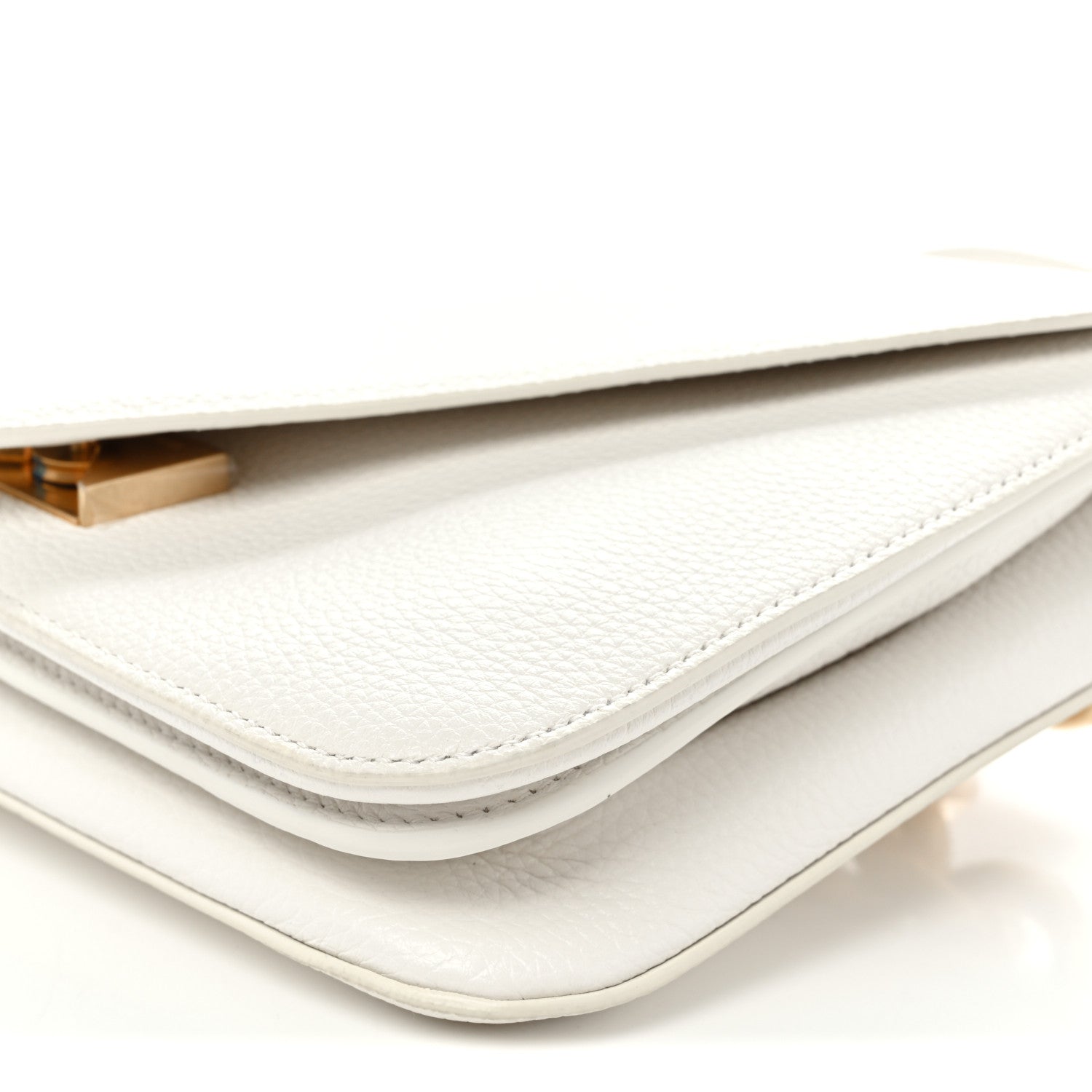 Bottega Veneta Calfskin Mount Envelope Bag White 10 of 11