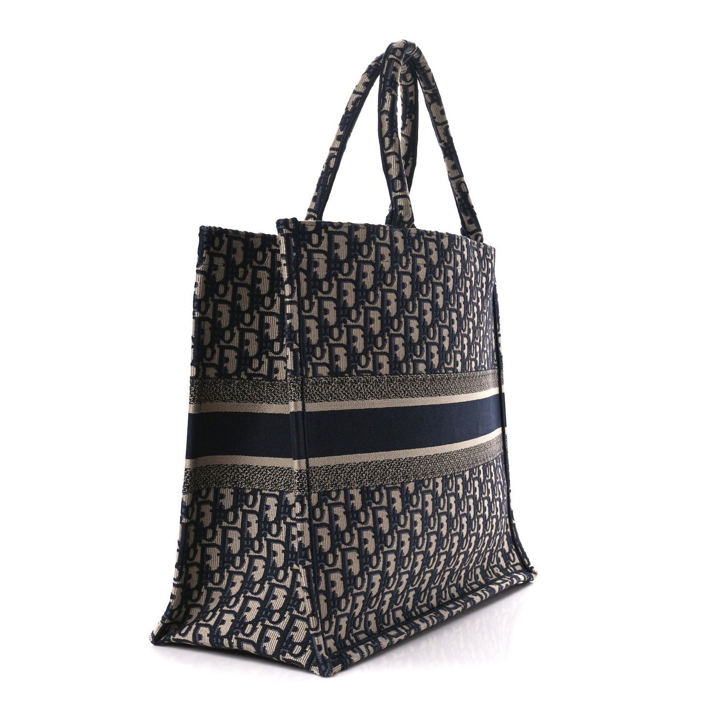 Oblique Large Book Tote Blue Multicolor