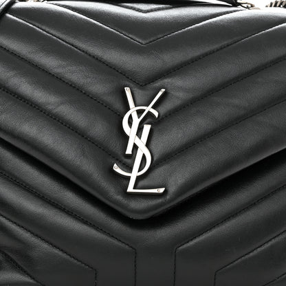 Saint Laurent Calfskin Y Quilted Monogram Medium Loulou Chain Satchel Black 9 of 11