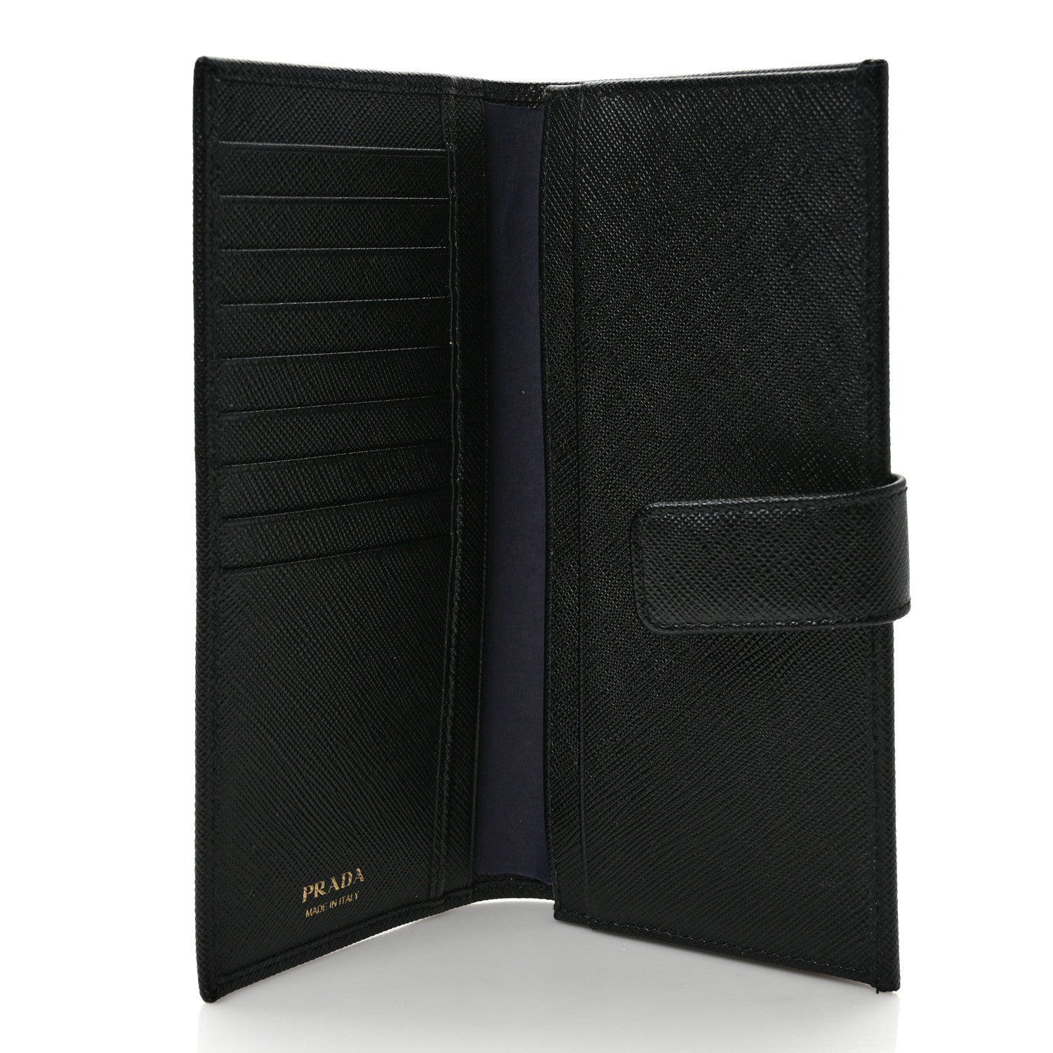 Prada Saffiano Metal Large Wallet Black 5 of 7