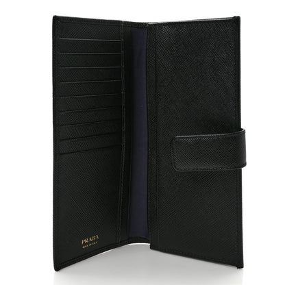 Prada Saffiano Metal Large Wallet Black 5 of 7
