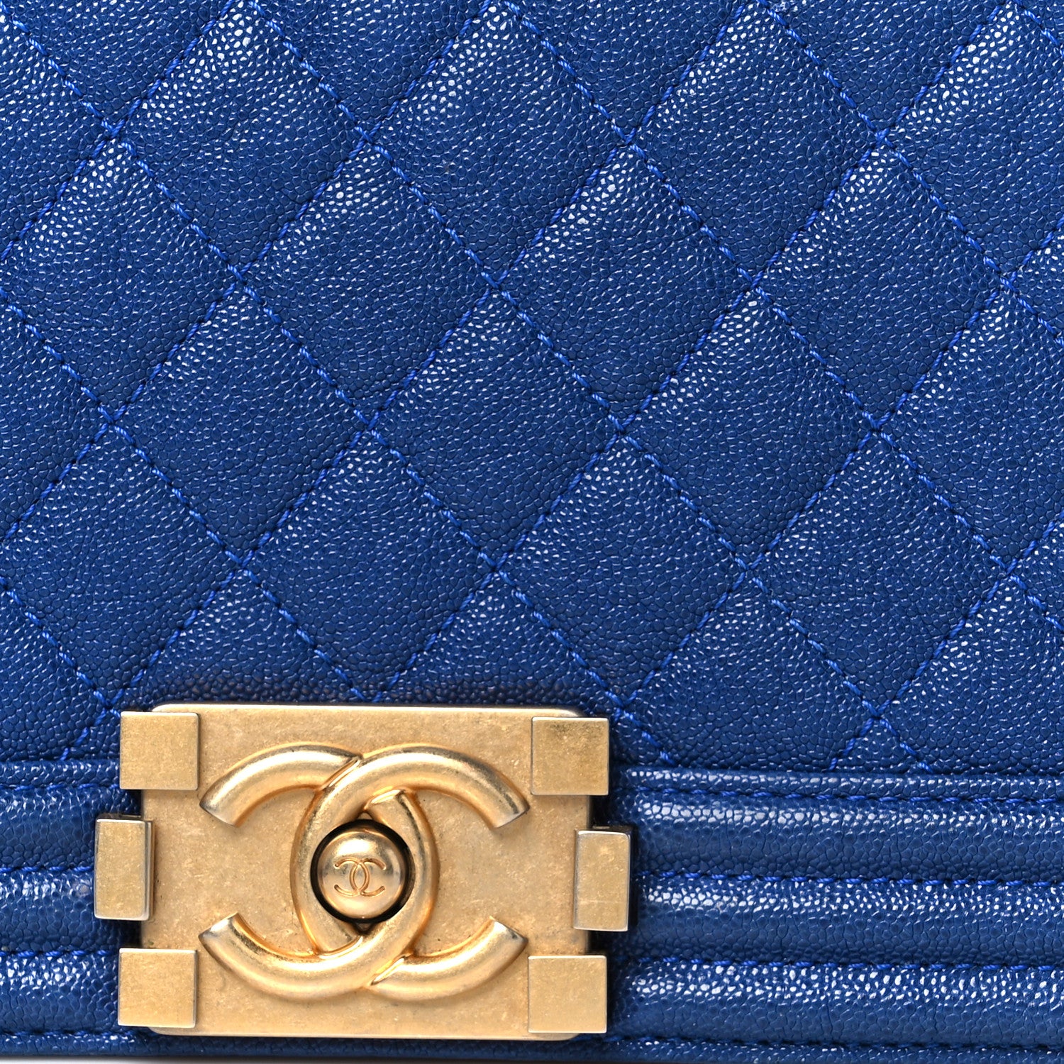 Chanel Iridescent Caviar Quilted Medium Boy Flap Blue 8 of 10
