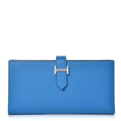 Hermes Epsom Bearn Gusset Wallet Bleu Zanzibar 1 of 8
