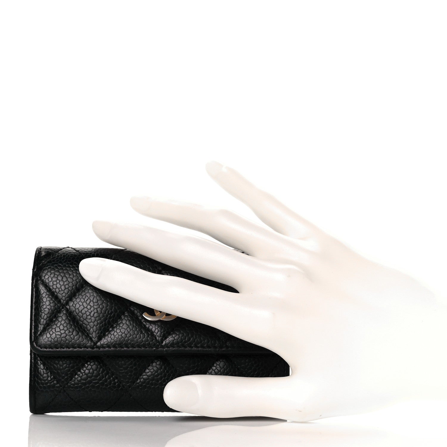 Chanel Caviar Quilted Flap Card Holder Black 2 of 9