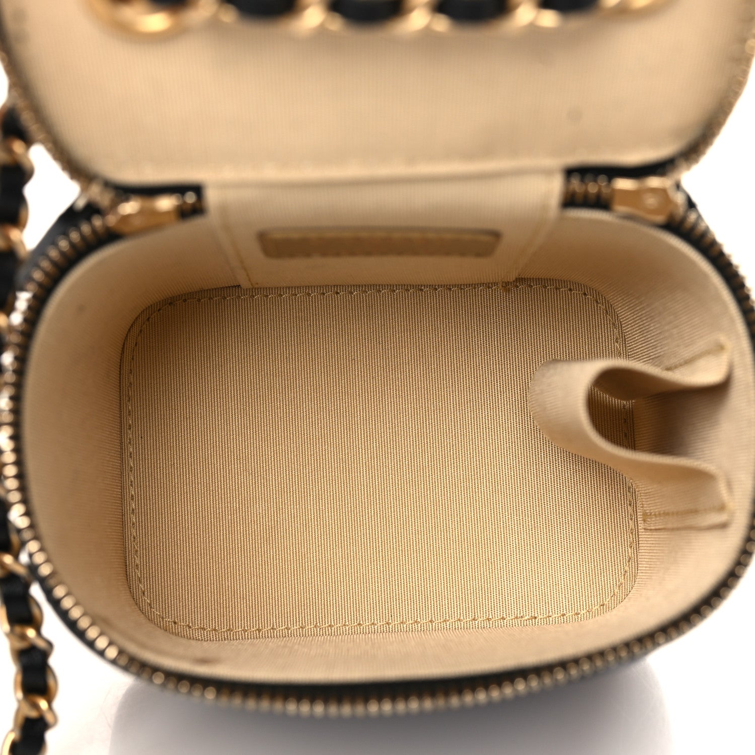 Chanel Lambskin Quilted Mini Pearl Crush Vanity Case With Chain Black 5 of 10