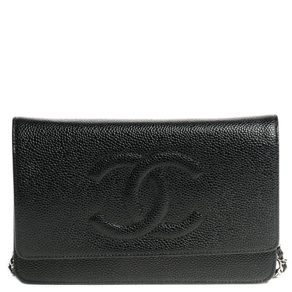 Chanel Caviar Timeless CC Wallet on Chain WOC Black 1 of 9