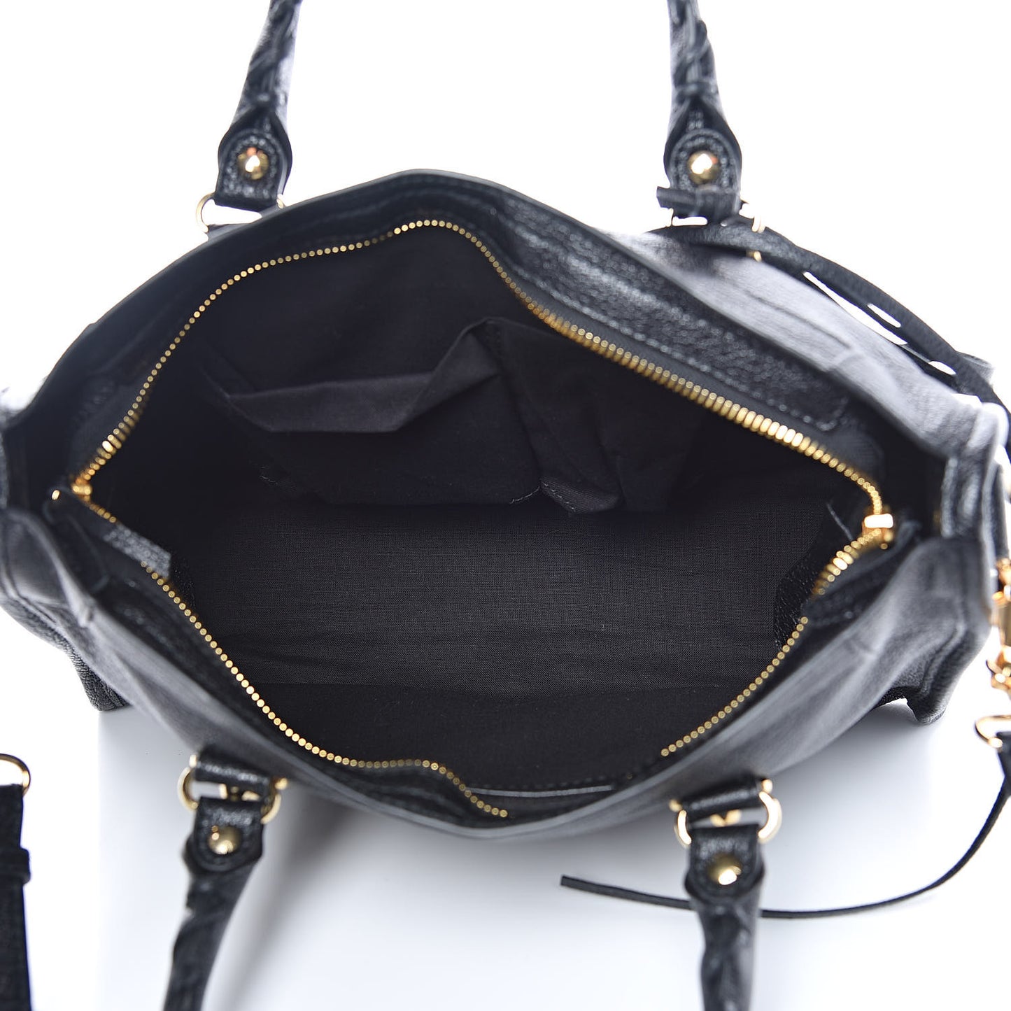 Chevre Gold Metallic Edge Hardware S City Black