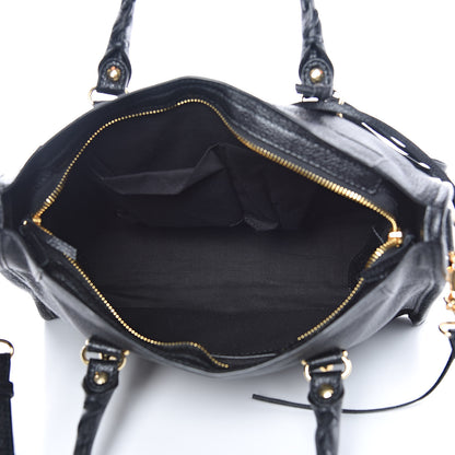 Balenciaga Chevre Gold Metallic Edge Hardware S City Black 5 of 9