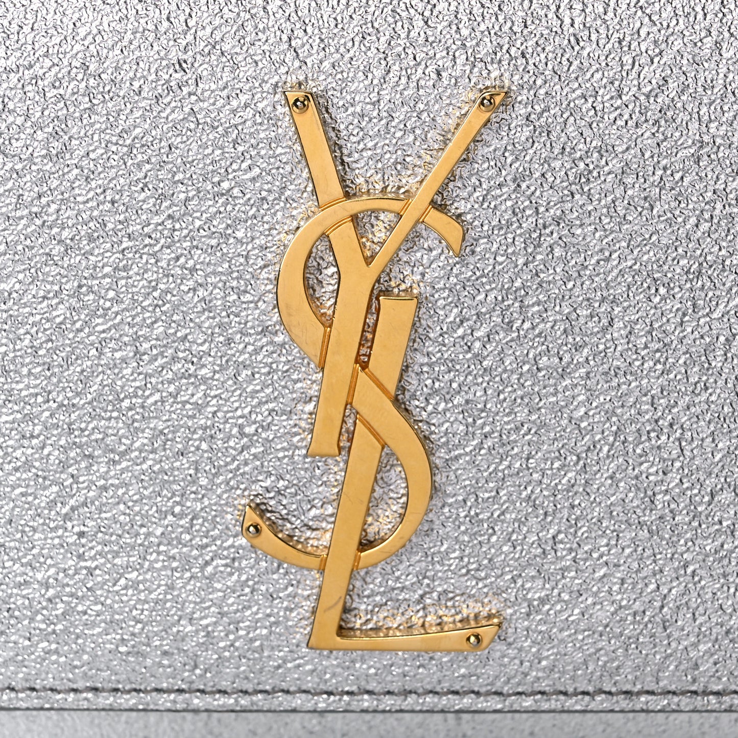 Metallic Calfskin Small Classic Monogram Kate Satchel Platine