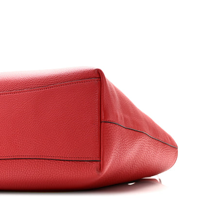 Prada Vitello Phenix Embossed Logo Tote Rosso 10 of 10