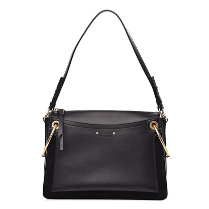 Chloe Calfskin Suede Medium Roy Bag Black 1 of 11