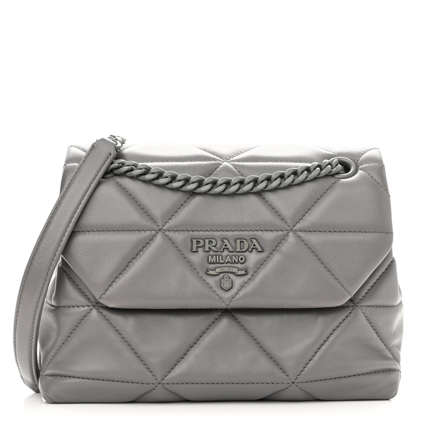Nappa Triangle Stitched Small Spectrum Bag Marmo
