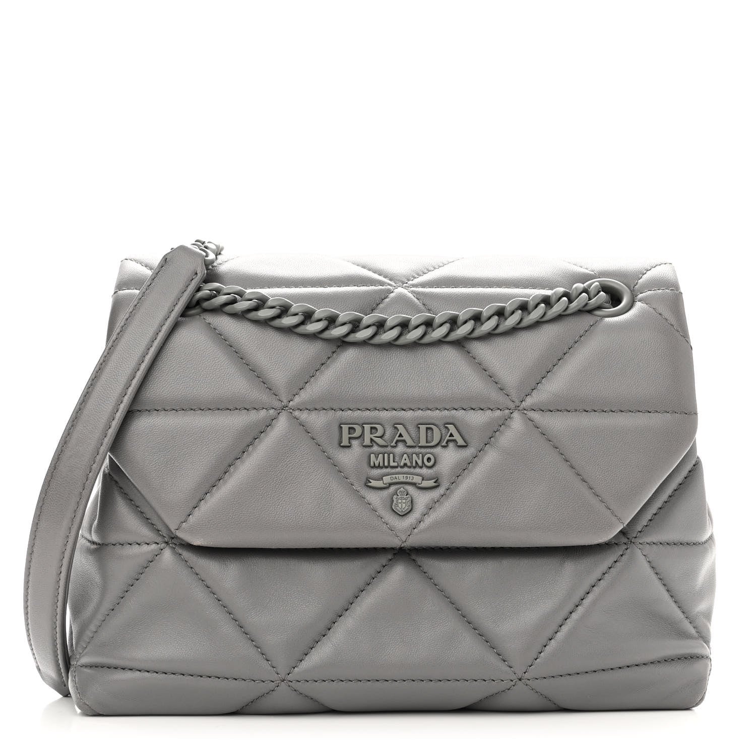 Prada Nappa Triangle Stitched Small Spectrum Bag Marmo 1 of 12