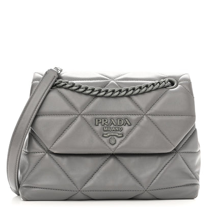 Prada Nappa Triangle Stitched Small Spectrum Bag Marmo 1 of 12