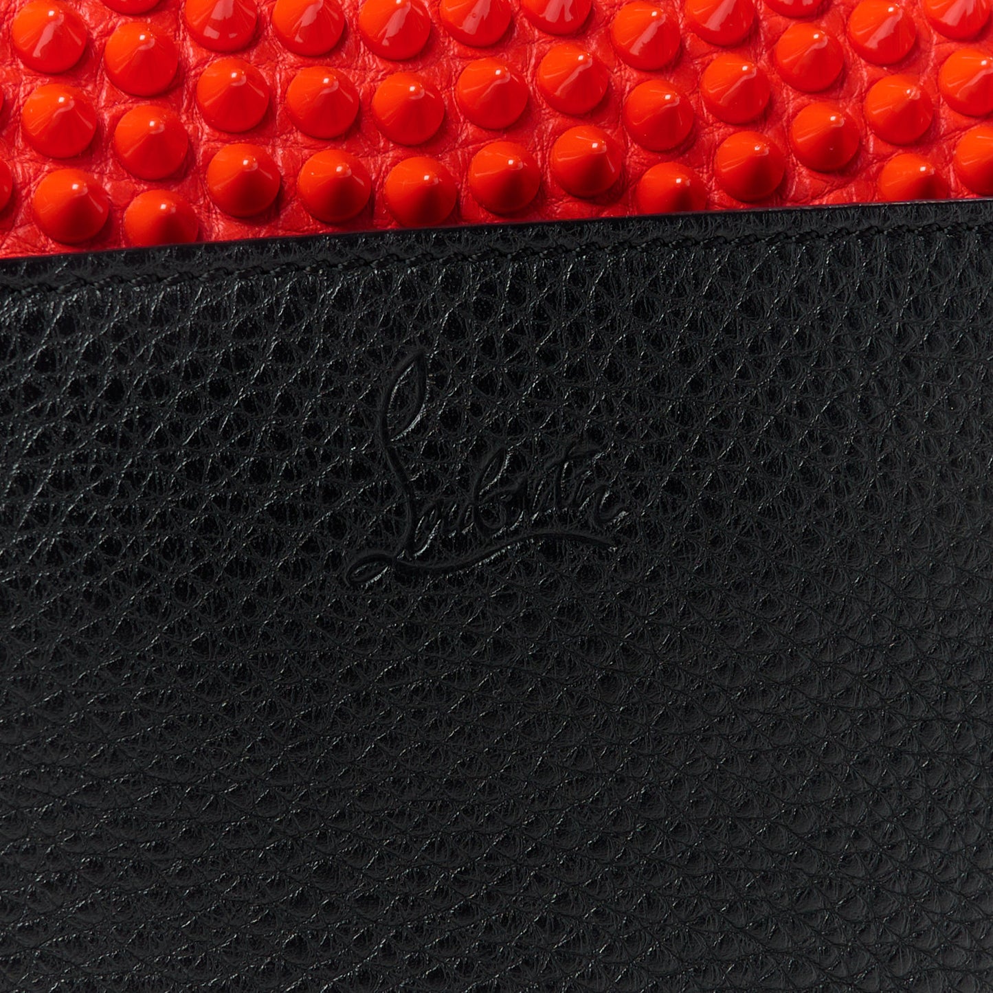 Calfskin Spikes Panettone Messenger Black Multicolor