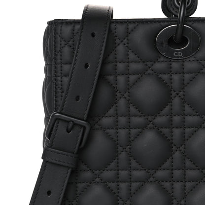 Christian Dior Ultra Matte Calfskin Cannage Large Lady Dior Black 11 of 14