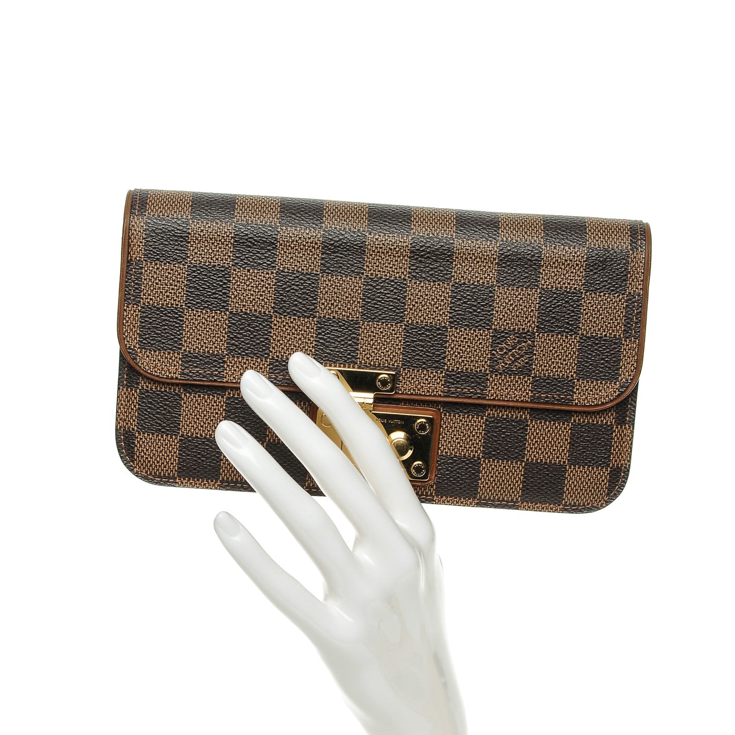 Louis Vuitton Damier Ebene Ascot Wallet 2 of 9