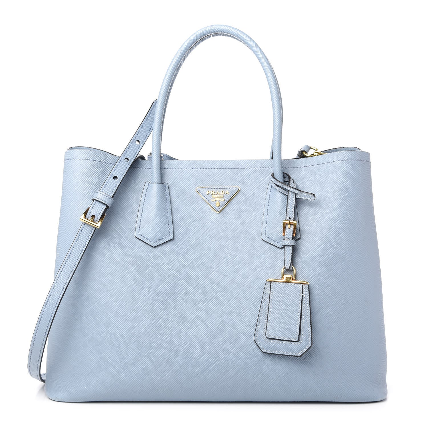 Prada Saffiano Cuir Large Double Bag Astrale 1 of 14