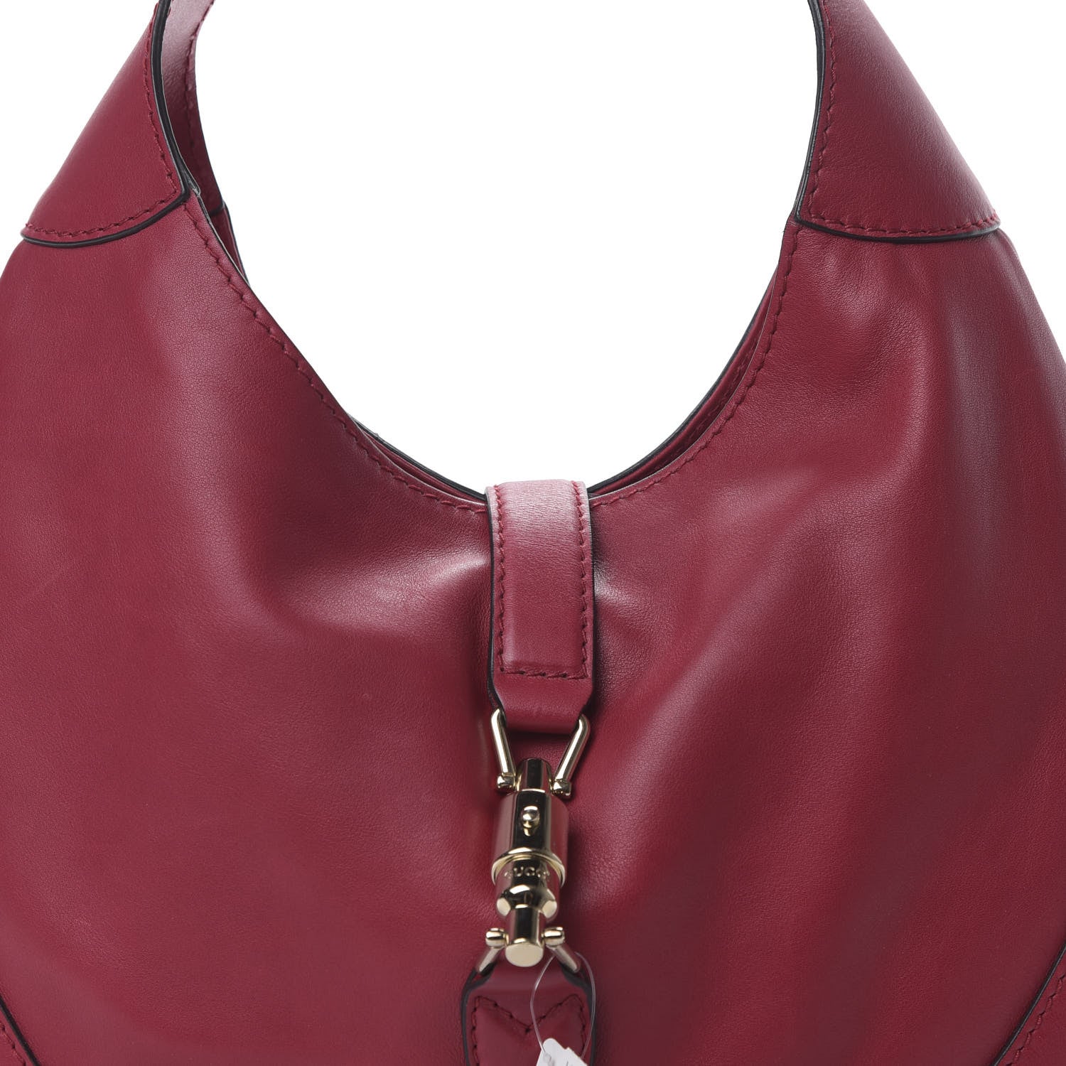 Gucci Calfskin Medium Jackie Shoulder Bag Burgundy 11 of 11