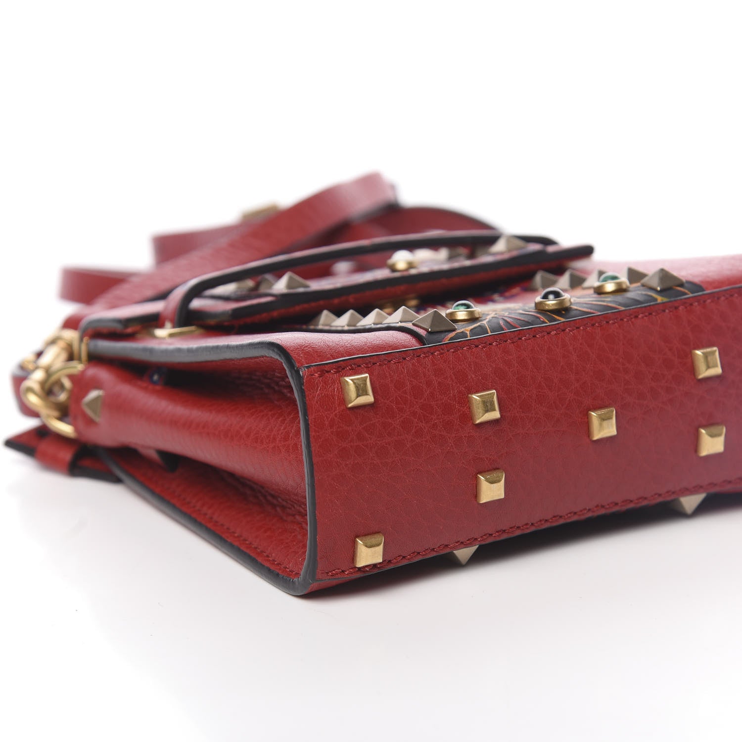 Valentino Garavani Grained Calfskin Enchanted Wonderland Micro My Rockstud Frame Bag Rosso Valentino 7 of 9