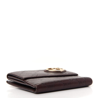 Gucci Guccissima Lovely Heart French Flap Wallet Brown 4 of 6