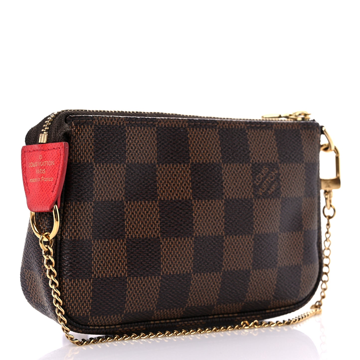 Damier Ebene 2019 Christmas Animation Mini Pochette Accessories Red