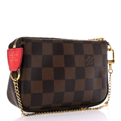 Louis Vuitton Damier Ebene 2019 Christmas Animation Mini Pochette Accessories Red 3 of 11