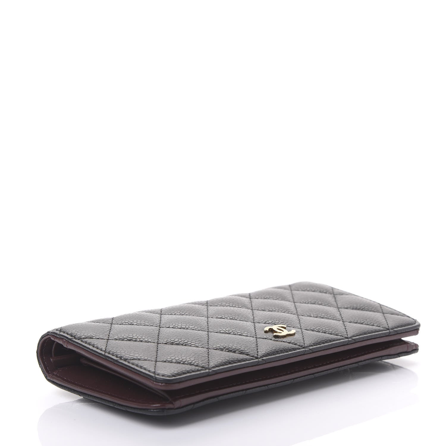 Chanel Caviar Quilted Yen Wallet Black 4 of 11
