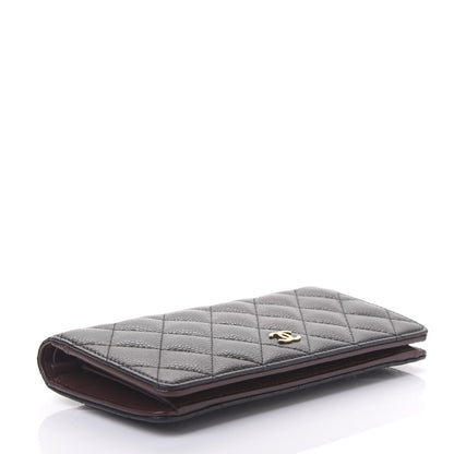 Chanel Caviar Quilted Yen Wallet Black 4 of 11