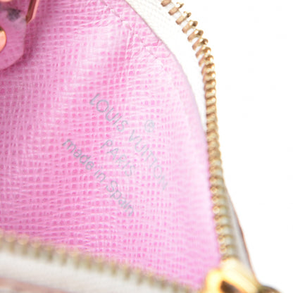Louis Vuitton Monogram Multicolor Key Pouch White Litchi 6 of 7