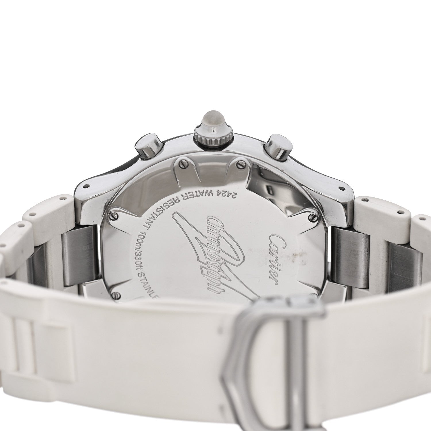 Cartier Stainless Steel Rubber 38mm Must 21 Chronoscaph Quartz Watch 4 of 4