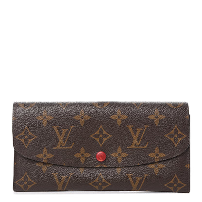 Louis Vuitton Monogram Emilie Wallet Red 1 of 11