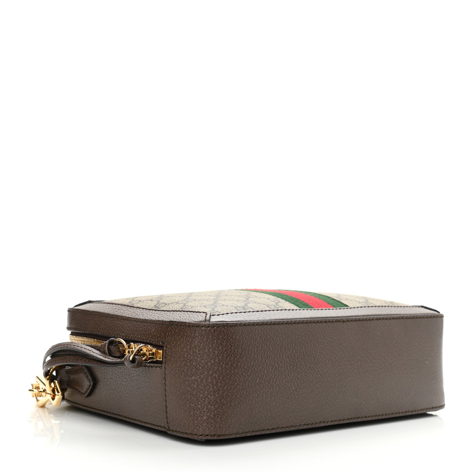 Gucci GG Supreme Monogram Web Small Ophidia Top Handle Shoulder Bag Brown 4 of 11